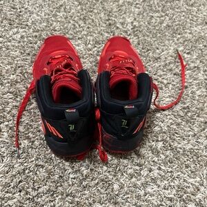 Kids Red and Black Athletic Shoes